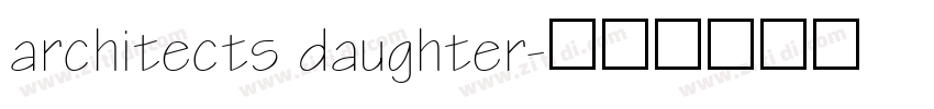 architects daughter字体转换